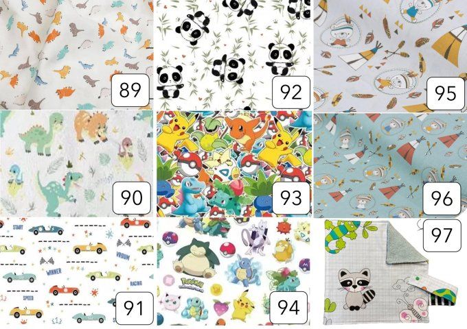 Serviette enfant avec rond intégré (modèle 89 à 97)