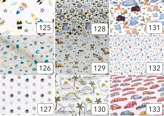 Serviette enfant avec rond intégré (modèle 125 à 133)