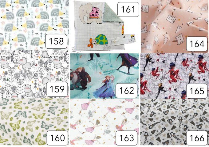 Serviette enfant avec rond intégré (modèle 158 à 166)