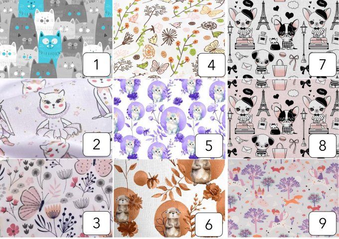 Serviette enfant avec rond intégré (modèle 1 à 9)