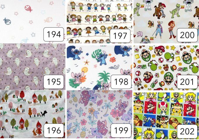 Serviette enfant avec rond intégré (modèle 194 à 202)