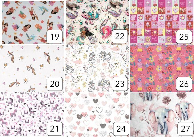 Serviette enfant avec rond intégré (modèle 19 à 27) 