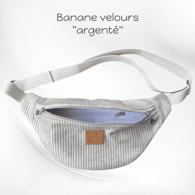 Sac banane velours "imprimé, doré et argenté"