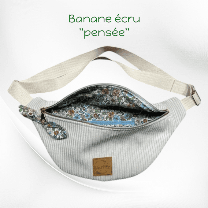 Sac banane écru
