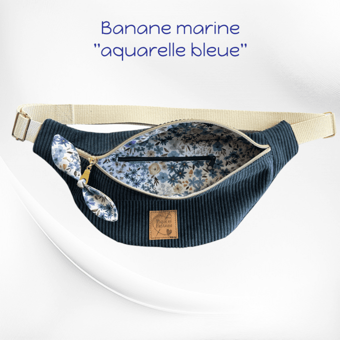 Sac banane bleu marine
