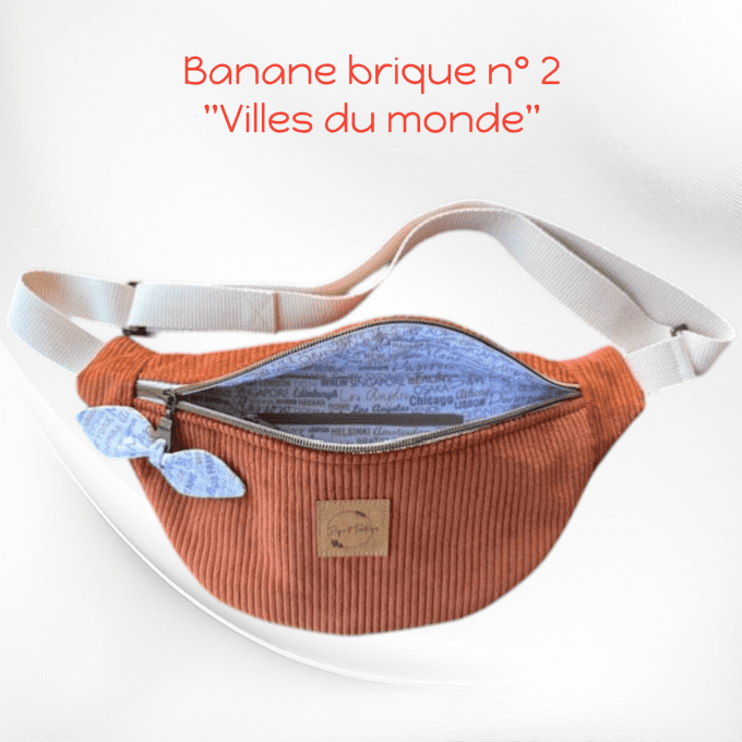 Sac banane BRIQUE