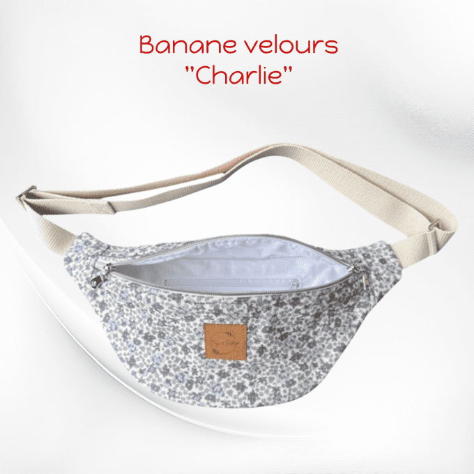 Sac banane velours "imprimé, doré et argenté"