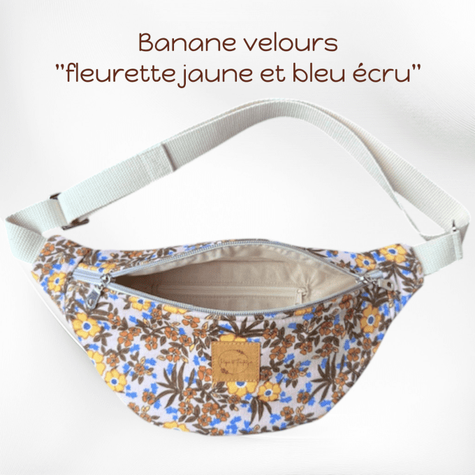 Sac banane velours "imprimé, doré et argenté"