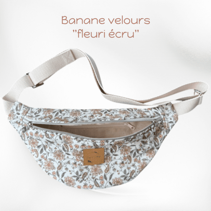 Sac banane velours "imprimé, doré et argenté"