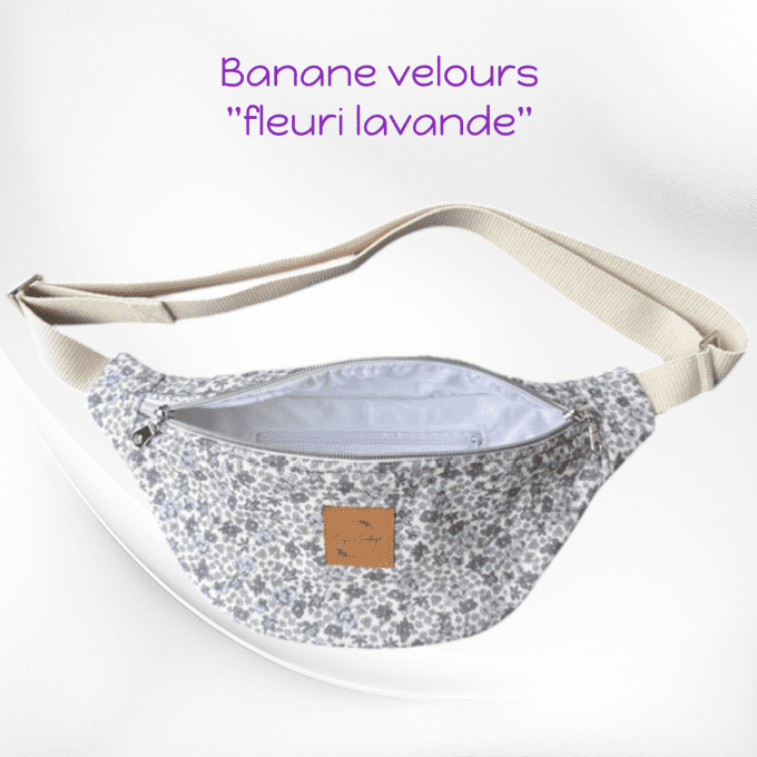 Sac banane velours "imprimé, doré et argenté"