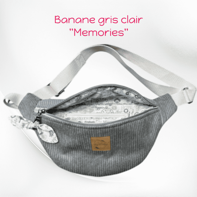 Sac banane gris