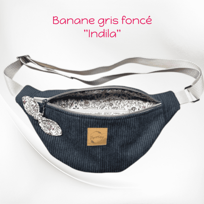 Sac banane gris