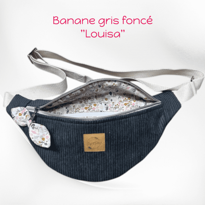 Sac banane gris