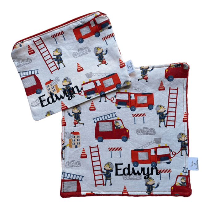 Serviette enfant 21 cm et sa pochette (n° 10 à 18) 