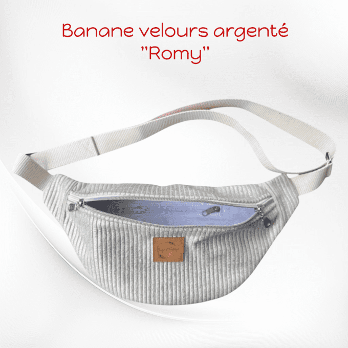 Sac banane velours "imprimé, doré et argenté"