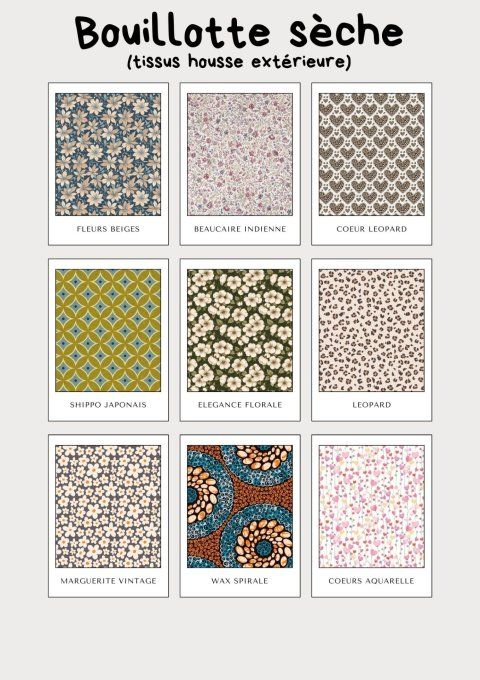 Bouillotte sèche déhoussable - Format L et XL