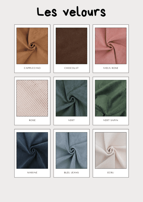 Sac banane velours/motif au choix